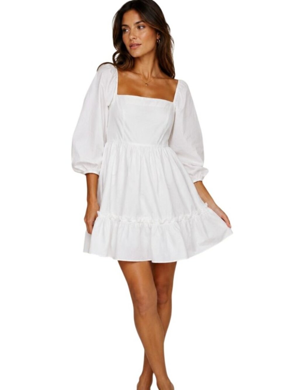 Cara Cara Sip Sip White Mini Dress - Size M